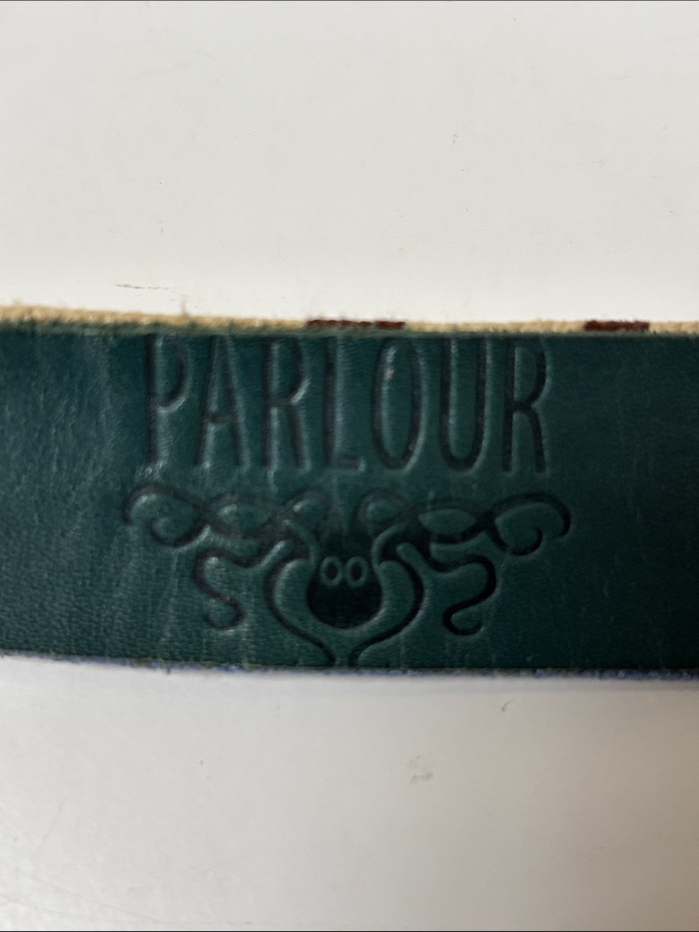 Smathers & Branson Parlour Size 32 fly fishing design needlepoint leather belt. - Picture 7 of 9